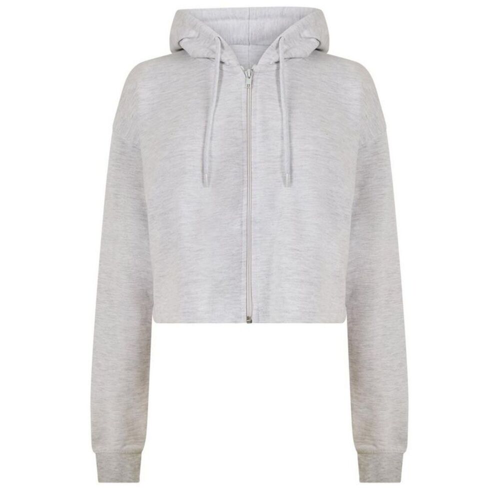 Miso Womens/Ladies Relaxed Fit Crop Hoodie / Oatmeal